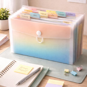 expanding file folder organizer with multiple pockets document organizer folder for office and students multi pocket file folder with labeled sections portable file organizer for papers and documents expandable folder for study notes and office use